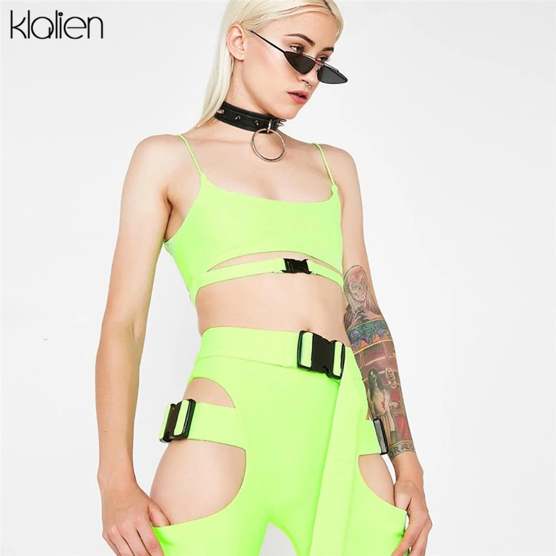 Женский комплект из двух предметов kalien сексуальный укороченный Топ без бретелек