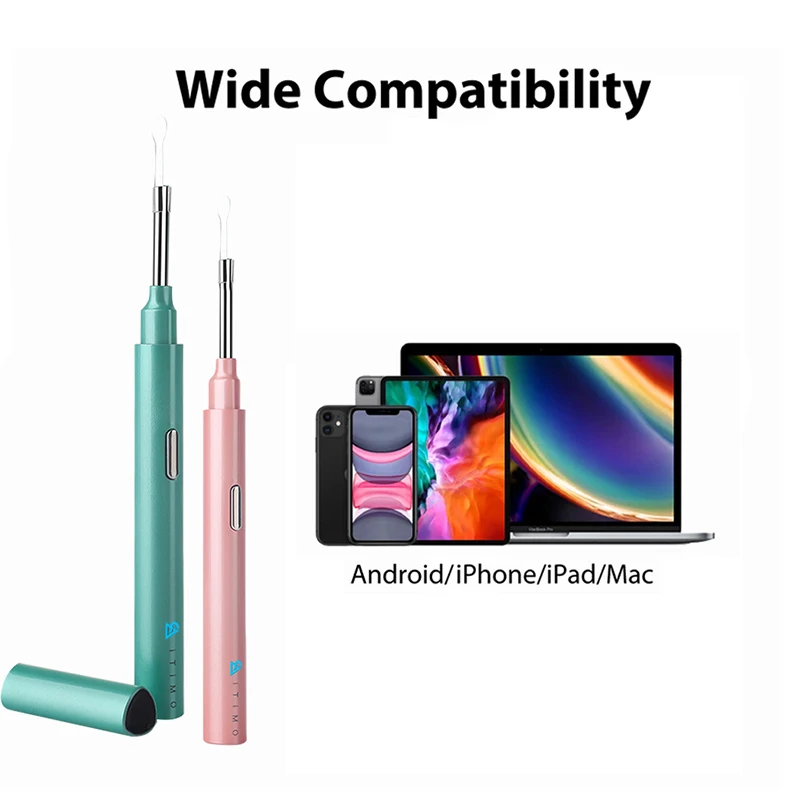 Ear Wax Removal Endoscope 1080P FHD Wireless Otoscope with 6 LED 3.9mm Visual Scope Camera Safe Pick for iPhone | Безопасность и