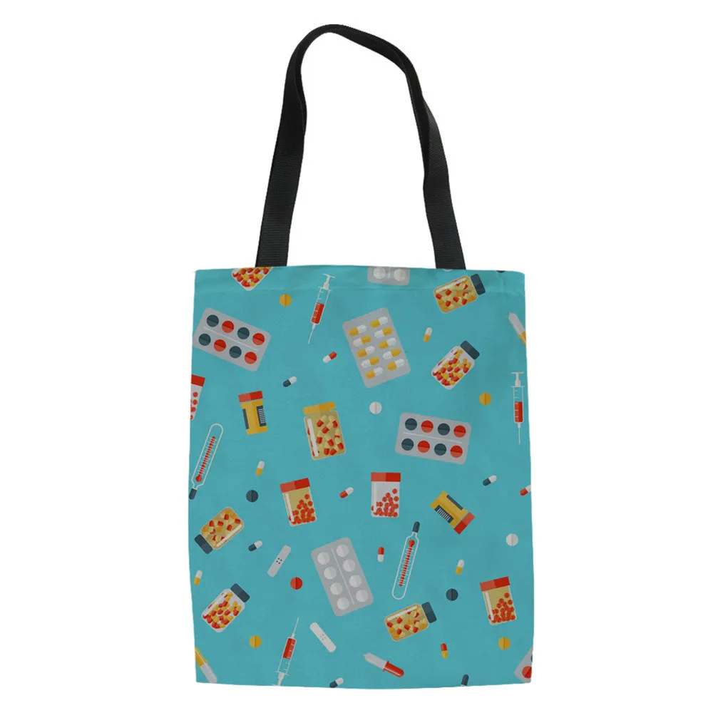 Медицинская сумка для медсестры с рисунком из мультфильма парусиновая Сумочка