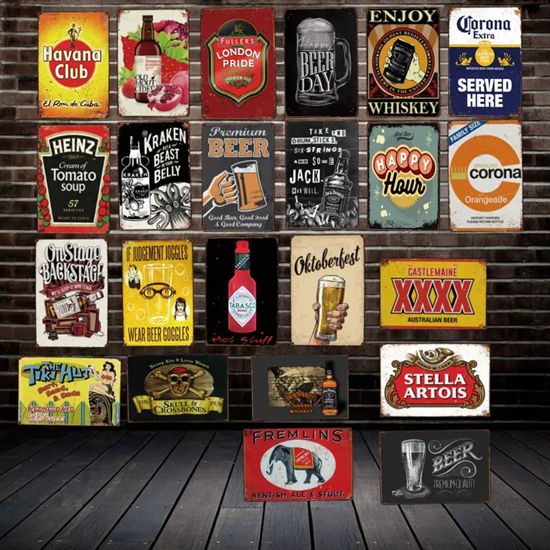 

[DecorMan] HAVANA BEER WHISKEY TIKI BAR металлические вывески на заказ, оптовая продажа, металлические картины, декор для паба, LT-1783