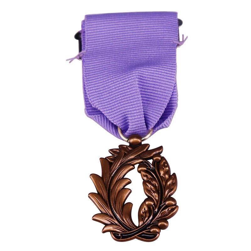 Французская медаль в виде пальмового листа пурпурного рыцаря высококлассная для