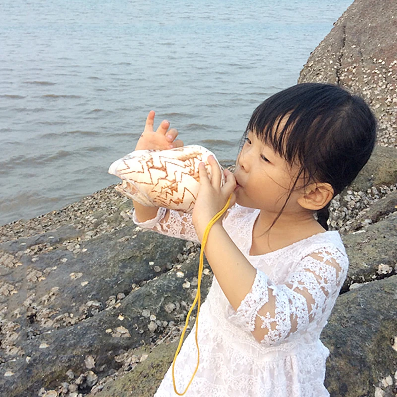

Aqumotic Big Natural Conch Shell 1pc Sea Water Snail Whistle Can Blow Shells Conch Whistles Toys Mediterranean Horn Souvenir