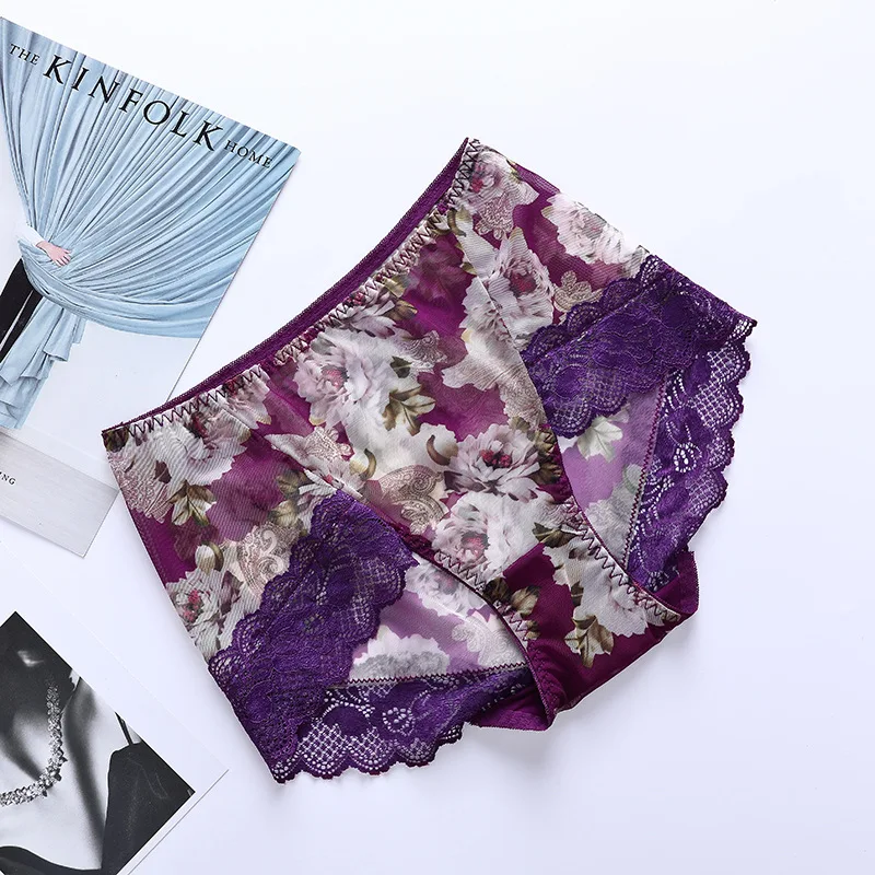 Сексуальное Кружевное кружевное Сетчатое нижнее белье для женщин Бесшовные