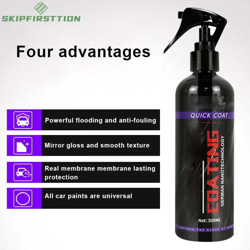 

300ml Car Coating Wax Polish Spray Hydrophobic Top Coat Polymer Paint Sealant Detail Protection Ceramic Car Wash Quick