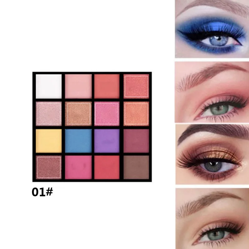 16 цветовая палитра мерцающие тени для век прочного Водонепроницаемый устойчивый