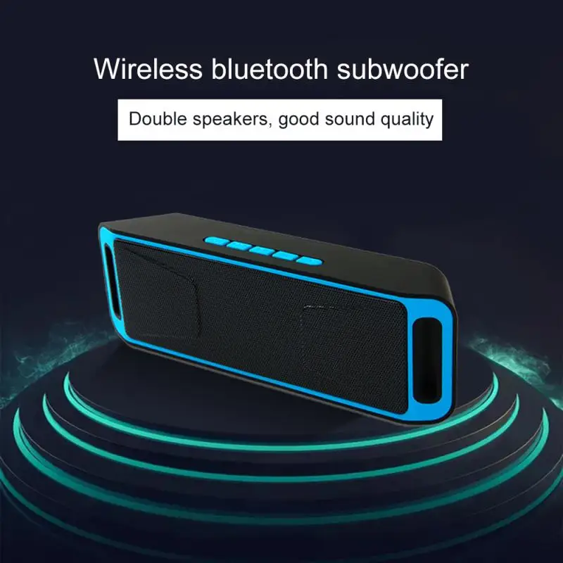 

New SC208 Mini Wireless BT Speaker Noise Reduction Dual Speaker Stereo Music Player Portable Subwoofer Support U Disk