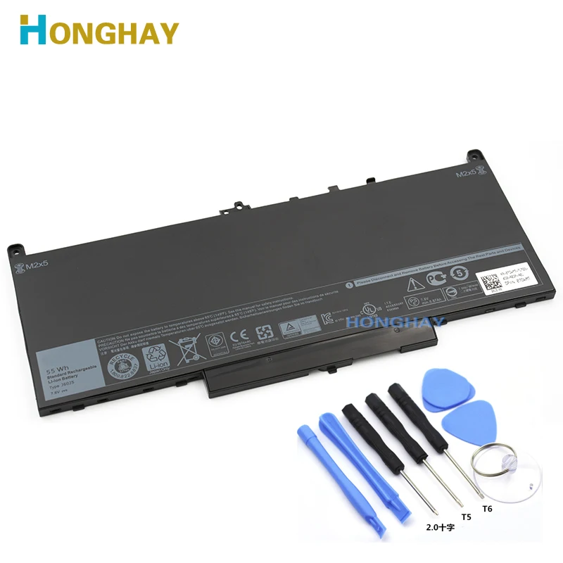 Honghay Новый J60J5 Сменный аккумулятор для ноутбука Dell Latitude E7270 E7470 R1V85 MC34Y 242WD 7 6 V