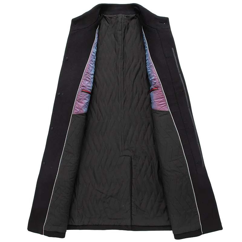 

Woolen coat men's winter middle long woolen coat middle-aged and young woolen coat fat plus size fashion