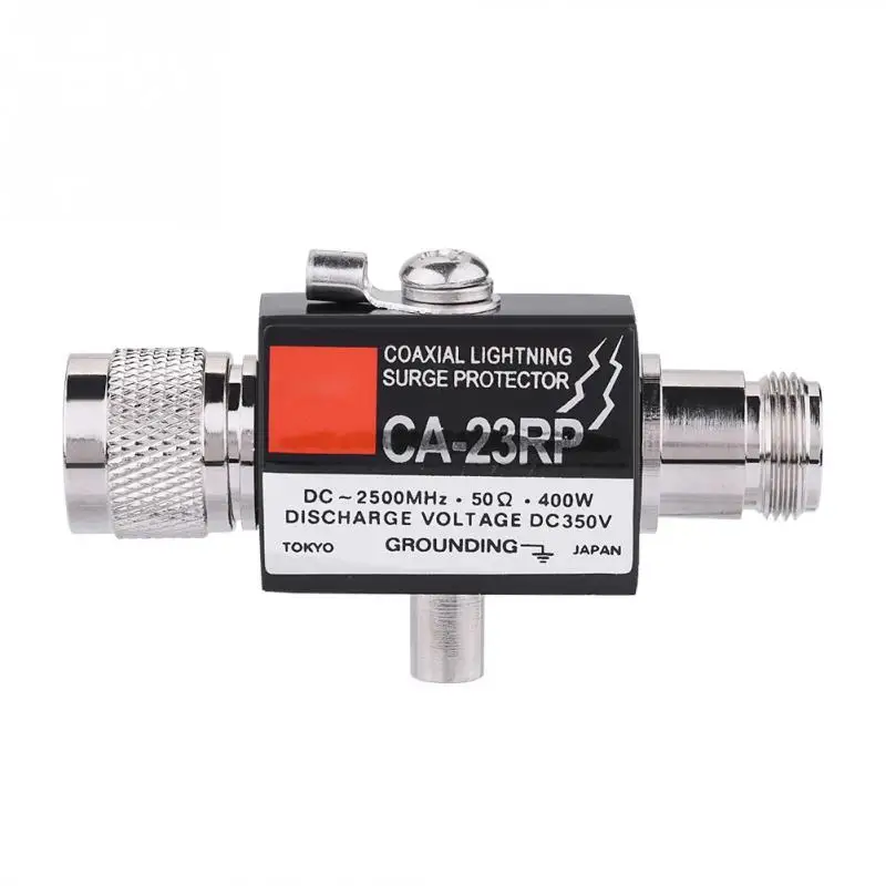 

Lightning Arrestor N Male Plug to N Female Coaxial 0-2.5GHZ 400W CA-23RP 50ohm DC-2500MHz N Connector 400W Protector Arrester