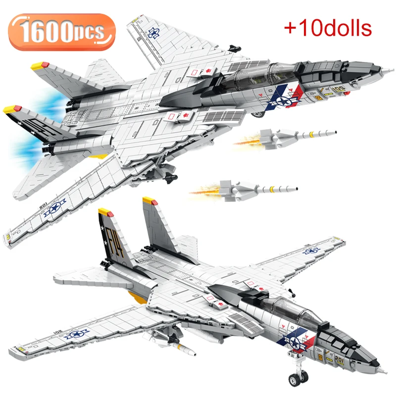

Military Technical Weapon Police Fighter Aircraft Building Blocks MOC DIY WW2 Airplane Helicopter Bricks Toys for Children Gifts