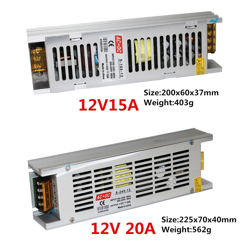 Источник питания 110 В 220 до 12 5a 10A 15A 20 светодиодный трансформаторы для