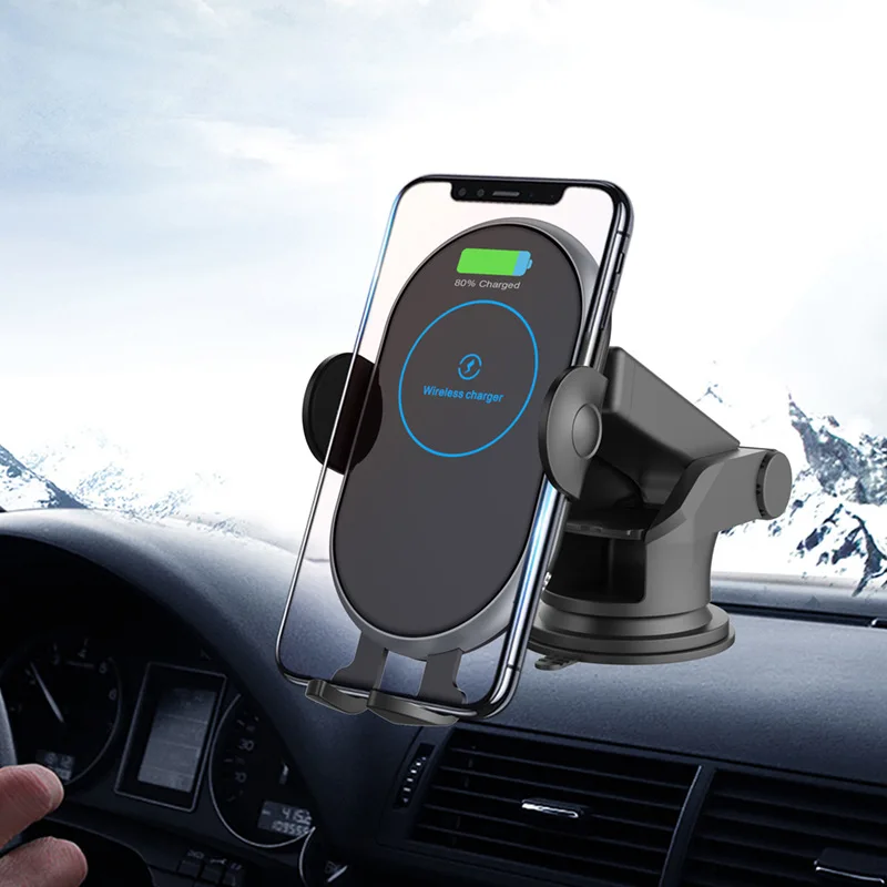 

Car Wireless Charger Stand Automatic Infrared Clip Air Vent Mount Car Phone Holder 15W Fast Charger for iPhone 12 XS Max