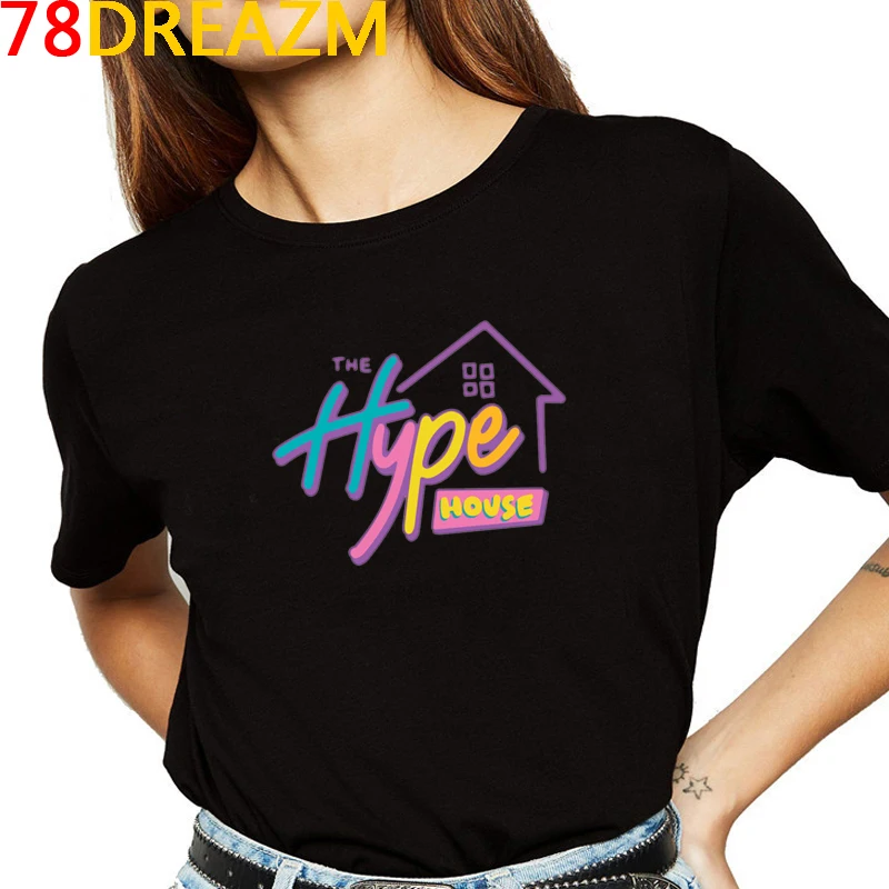 2021 женская футболка с принтом Hype House Kawaii летние топы модные футболки графическим