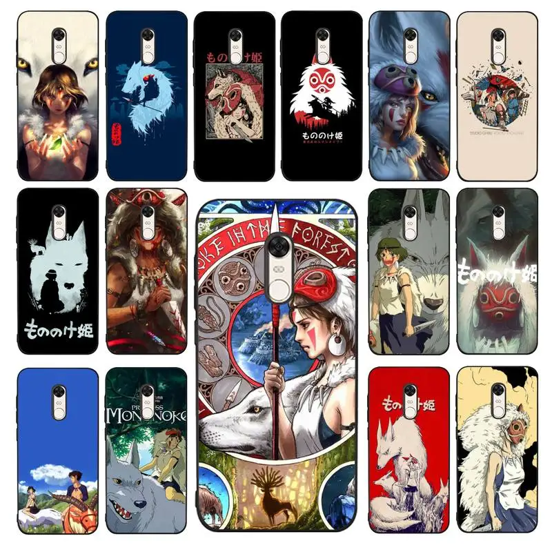 

Yinuoda Japanese Anime Princess Mononoke Phone Case for Redmi 5 6 7 8 9 A 5plus K20 4X 6 cover