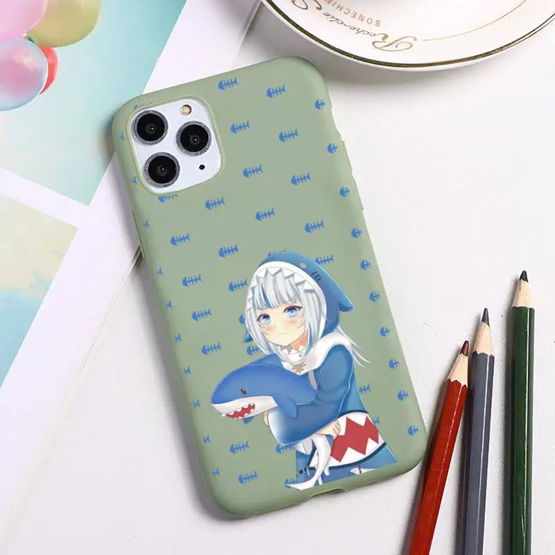 Чехол для телефона Hololive Gura Gawr shark Girl iphone 12 11 Pro Max Mini XS 8 7 6 6S Plus X SE 2020 XR силиконовый