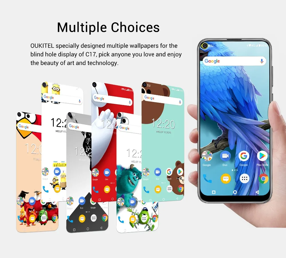 OUKITEL C17 смартфон Face ID 6,35 ''FHD 3 ГБ ОЗУ 16 Гб ПЗУ Android 9,0 MTK6763 Восьмиядерный 13 МП 4G LTE мобильный телефон