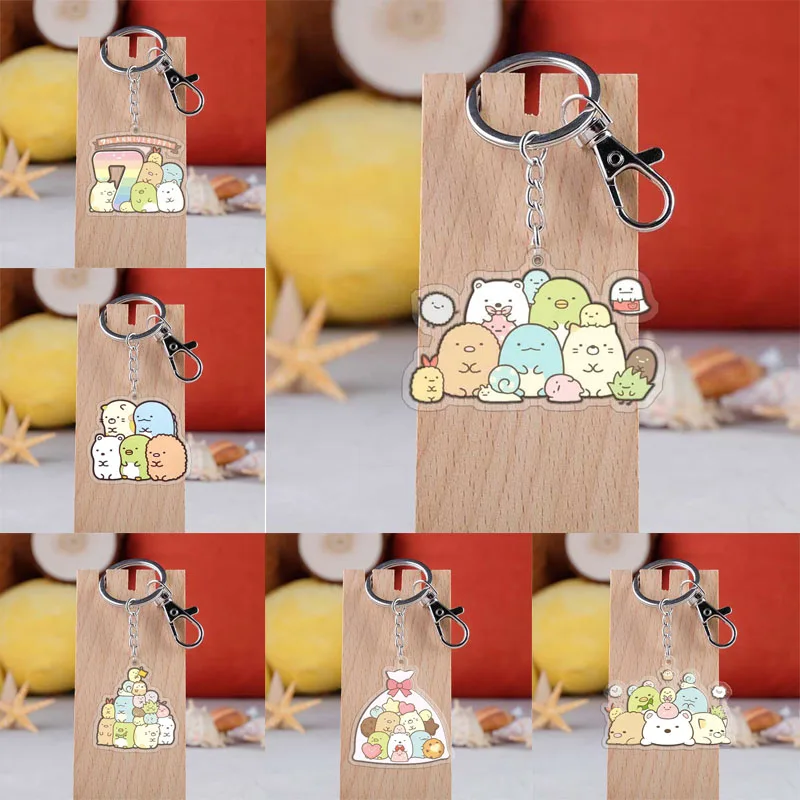 Аниме Sumikko Gurashi брелок с милым животным акриловый подвесной брелок|Брелоки| |