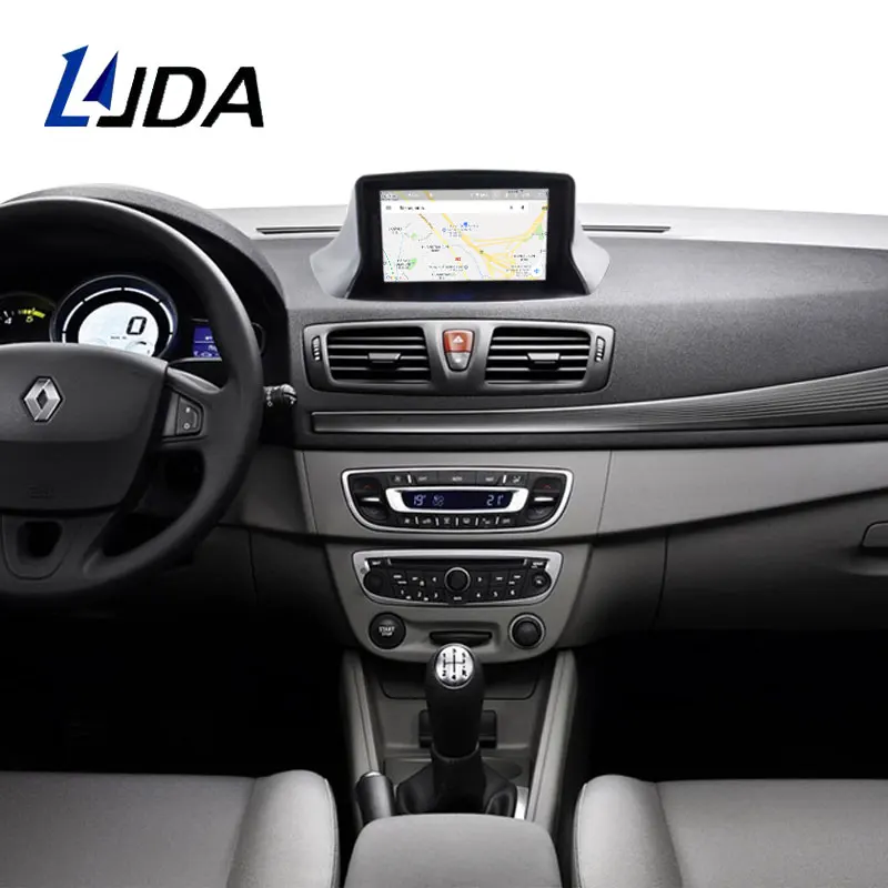LJDA Android 9.0 Car DVD Player For Megane 3 Fluence 2009- Multimedia GPS Navigation WIFI 1 Din Car Radio Stereo 4G+64G DSP