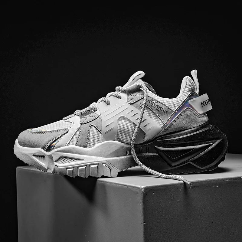 

Men's thick-soled casual shoes breathable cushioning non-slip wear-resistant sports shoes gym training running walking shoes