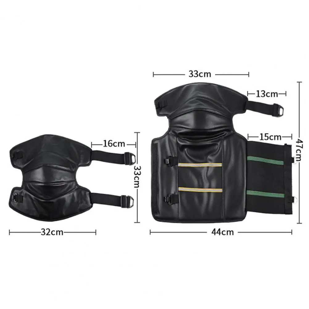 

1 Pair Knee Pad Protective Windproof Faux Leather Riding Windproof Warm Knee Pad for Winter Knee Pad Faux Leather for Motorcycle
