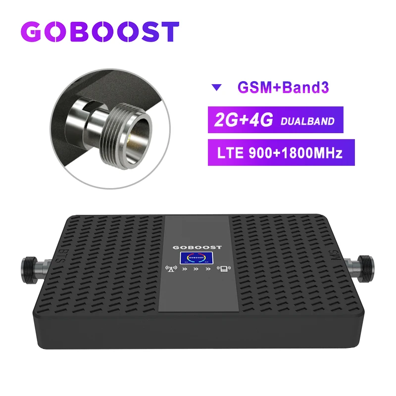 Усилитель сотового сигнала GSM 900 Репитер 4G LTE DCS 1800 усилитель 70 дБ ЖК дисплей Didplay