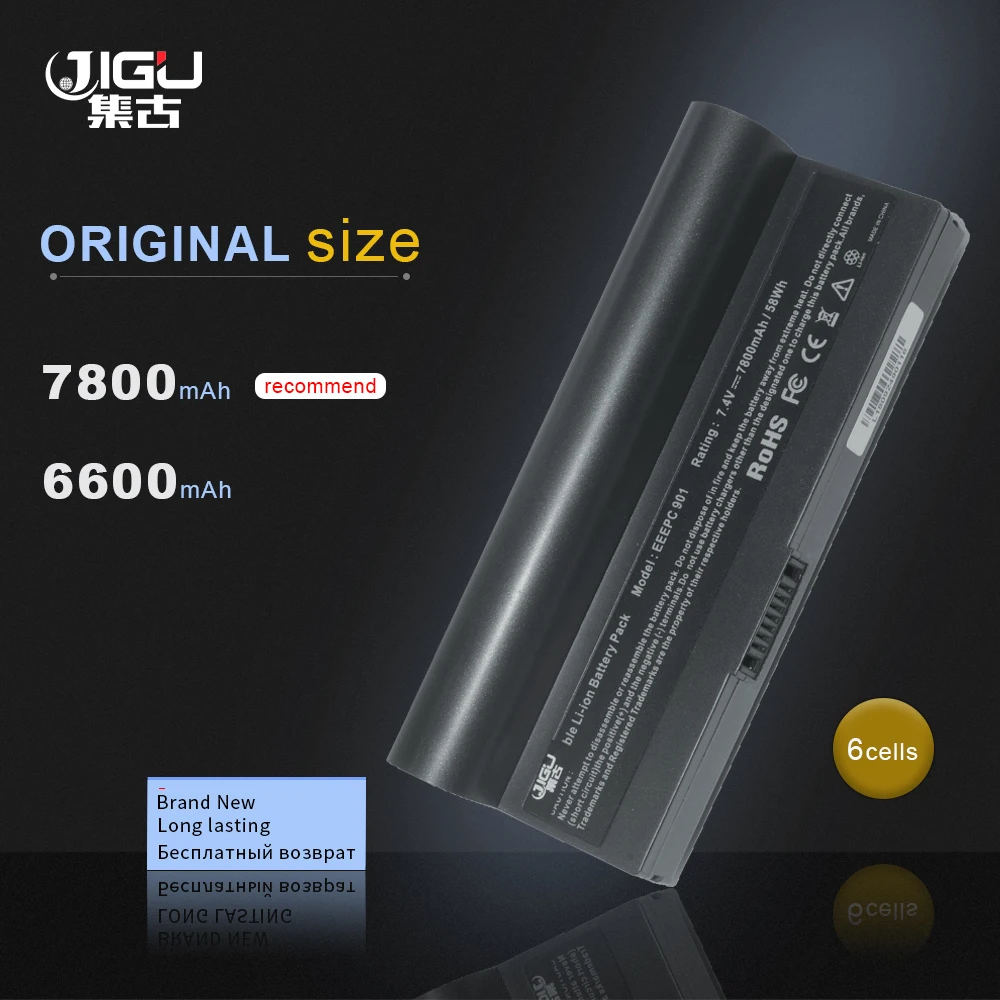 JIGU Laptop Battery AL23 901 AP23 AP22 1000 For Asus Eee PC 1000H 1000HA 1000HD 1000HE 1000HG 904HD|laptop battery|laptop battery for asusbattery