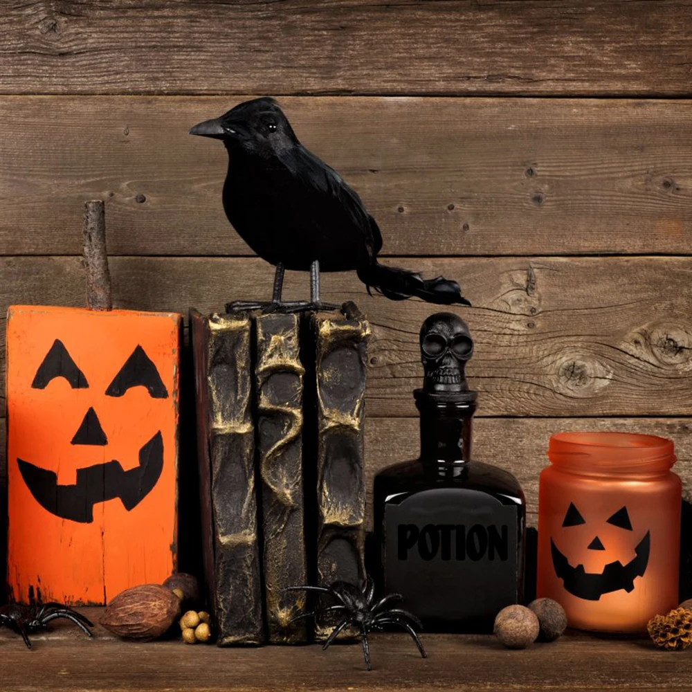 1 шт. Хэллоуин черного ворона украшения воронами Опора маскарадные костюмы
