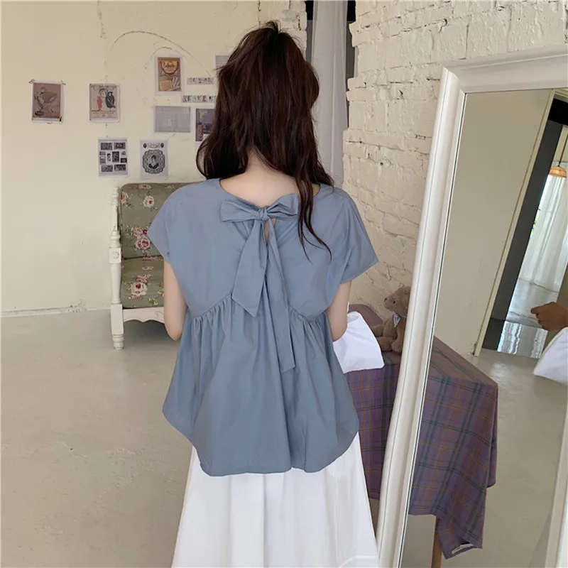 

2021 summer chic blouse female design sense niche temperament new casual French style shirt