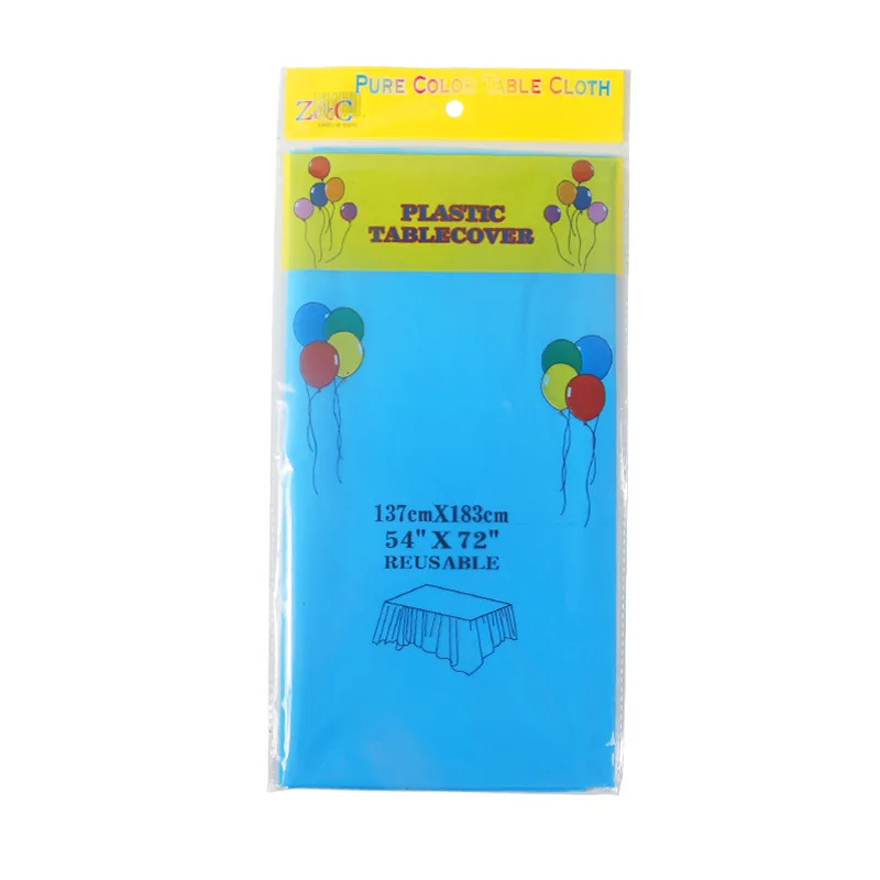 1 шт. утолщенная однотонная скатерть из ПЭ пластика 137*274 см украшение для дня
