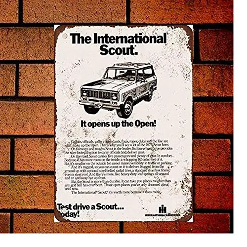

12"x16" Metal Sign 1975 International Scout Wall Decors