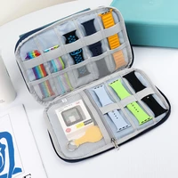 organizer box for apple watch band travel smart watch multifunction portable stand man gift case pouch holder bag storage boxes