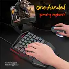 HXSJ V100 35-клавишная Мембранная клавиатура для одной руки, Проводная игровая мини-клавиатура J100 с RGB-подсветкой для ПК, геймеров, Win8