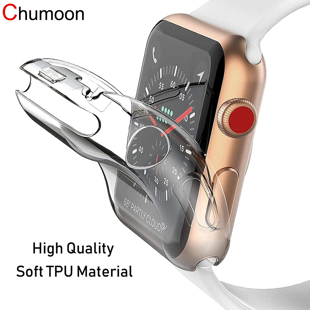 

Screen Protector Case for Apple Watch 6 5 SE 40MM 44MM TPU HD Clear Ultra Thin Cover iwatch bracelet Apple watch band 38mm 42mm