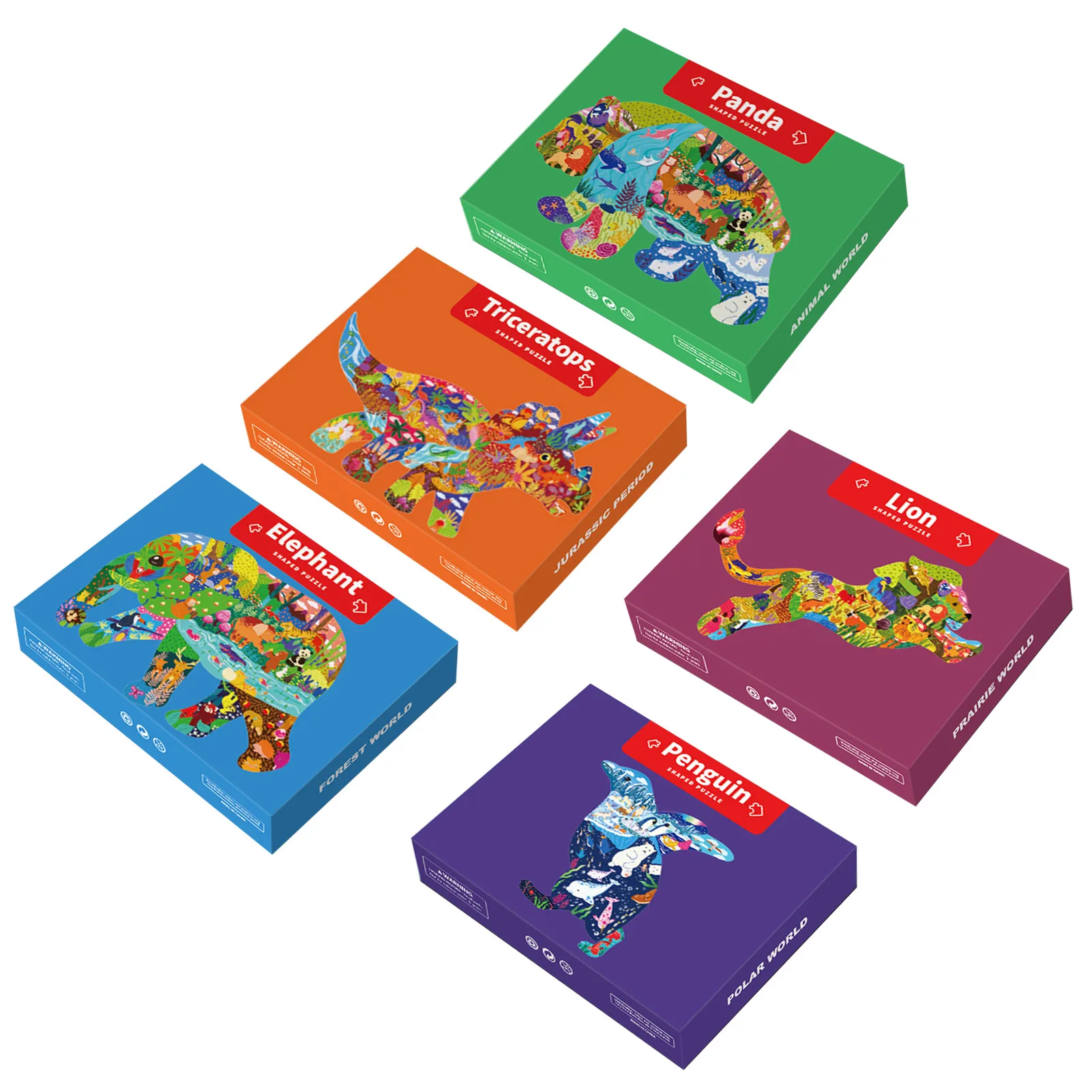 

Funny Paper Jigsaw Puzzles for Kids Animals Preschool Educational Toy