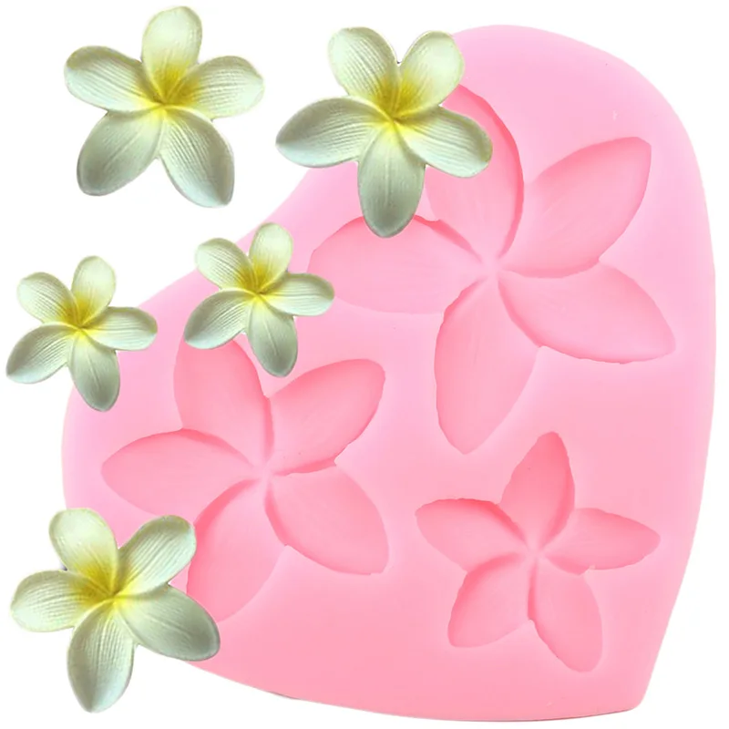 

3D Плюмерия силиконовые формы цветочным принтом в стиле «сделай сам инструменты для украшения тортов из мастики Топпинг для кексов конфеты ...