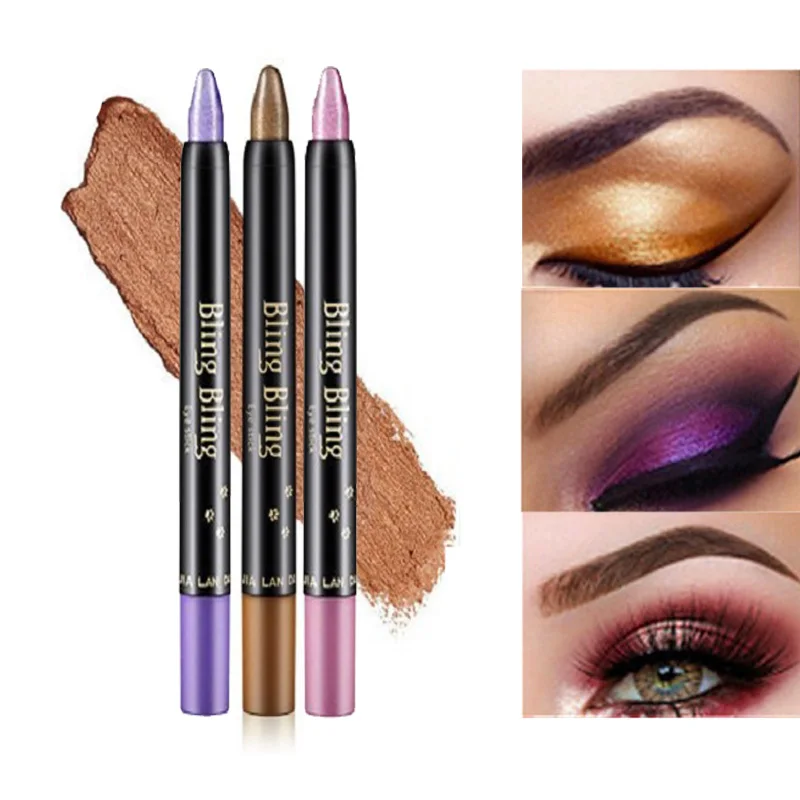 15 цветов хайлайтер тени для век карандаш водостойкие стойкие блестящие матовые