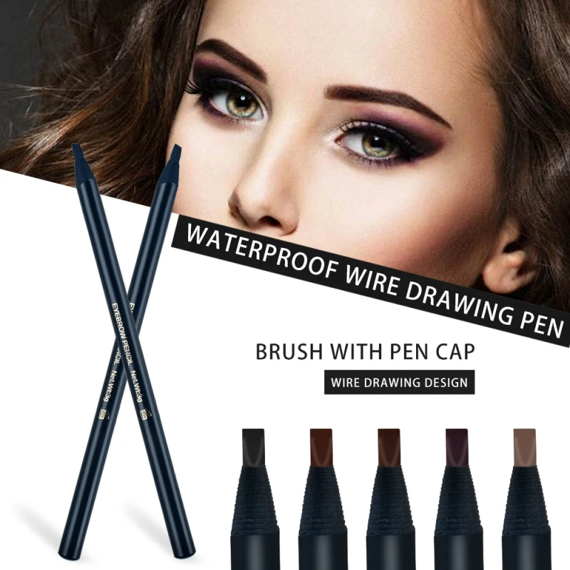 Карандаш для бровей с кисточкой водостойкий не отбеливающий от пота | Красота и