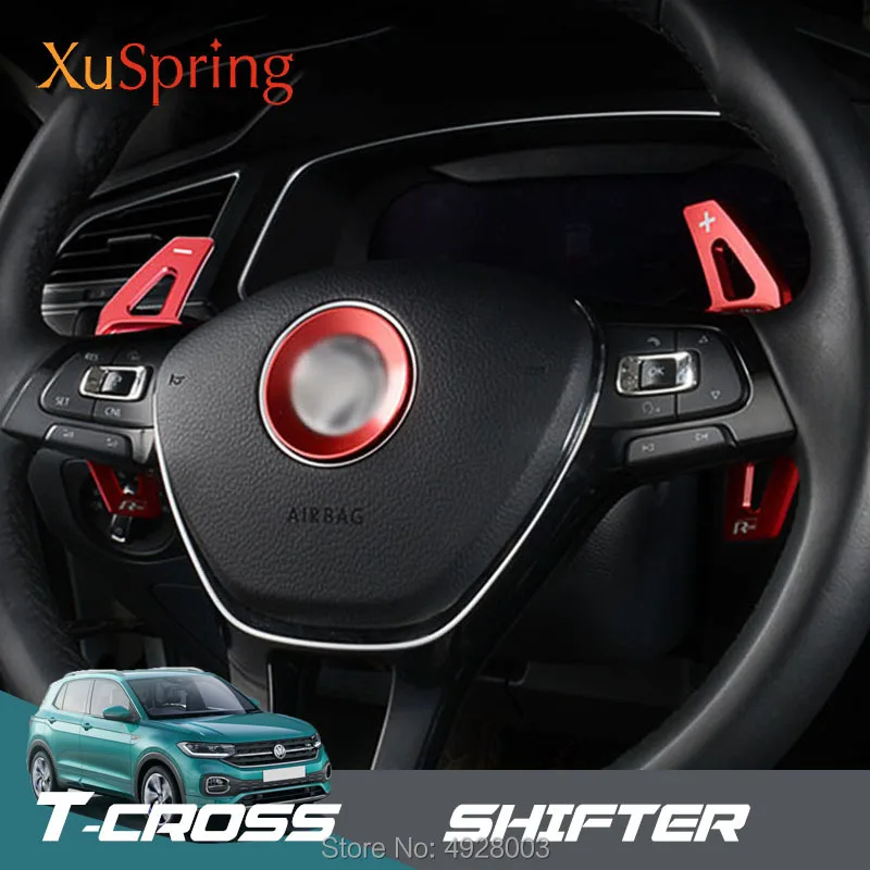 Car Steering Wheel Shifters Pedal Refit Auto Accessories Styling for Volkswagen VW T-cross Tcross 2018 2019 2020 2021