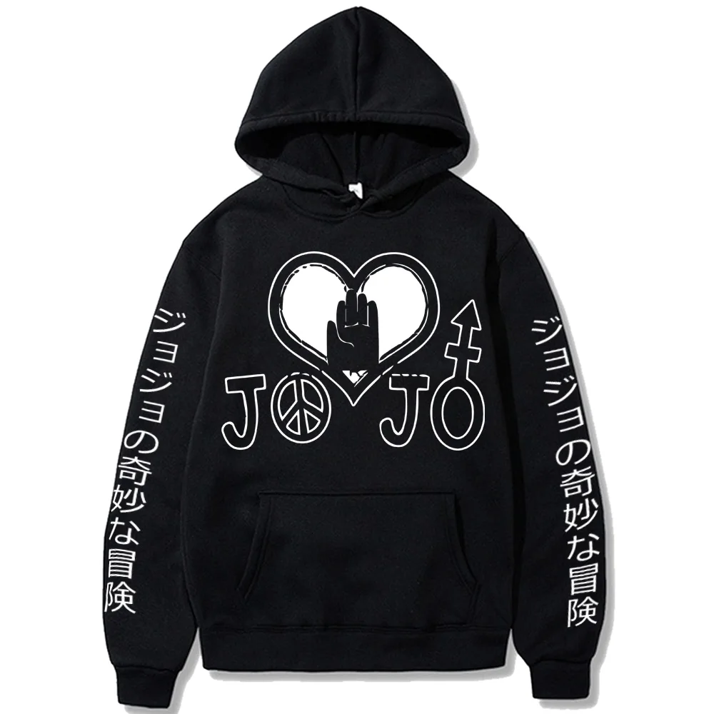 

Толстовка с капюшоном и логотипом «Невероятные приключения Джоджо»