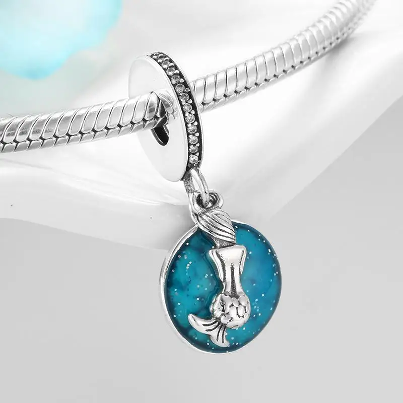 Оригинальный и аутентичный с серебряные бусины 925 пробы диплома подвеска в виде