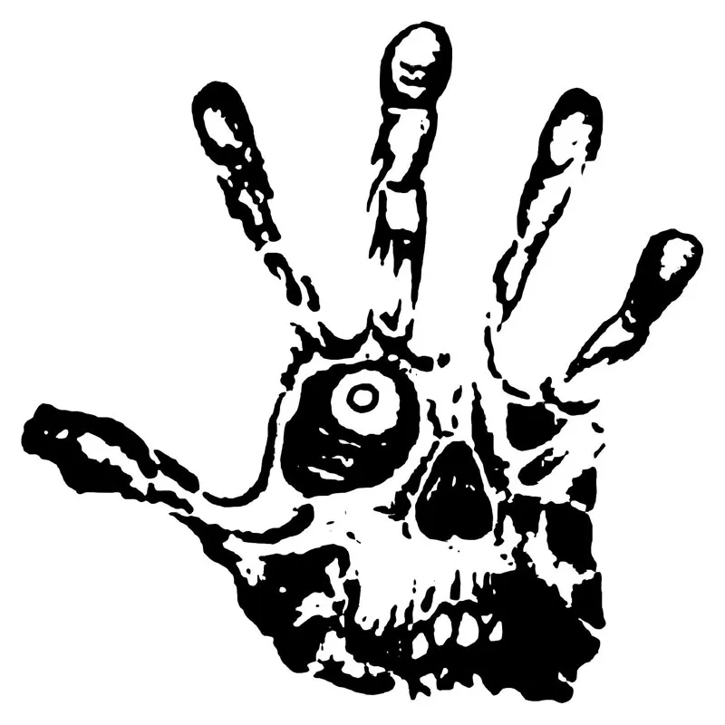

Interesting Skull Eye Fingers Zombie Hand Car Sticker Engine Cover Fuel Tank Cap Waterproof Exterior Car-styling PVC12x12cm