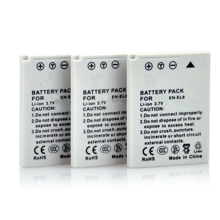 EN-EL8, ENEL8 EL8 Аккумулятор для камеры Nikon Coolpix P1, P2, S1, S2, S3, S5, S50, S50c, S51, S51c, S52 - Цвет: 3