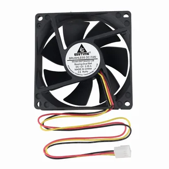 200 Pieces LOT 8025 High Speed Motor Cooler Fan 80mm 80x80x25mm 8025B 8cm DC 12V 3Pin Computer Brushless Black Case Cooling Fan