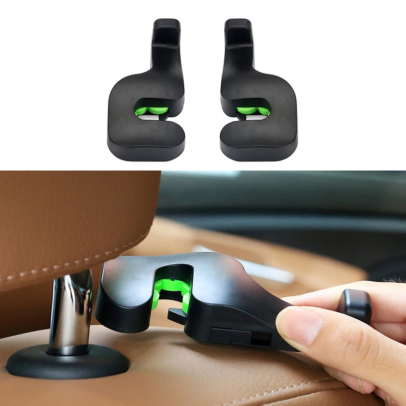 

Car Headrest Hook Seat Back Hanger for Bag Handbag Purse Grocery Cloth Portable Multifunction Clips Car Styling