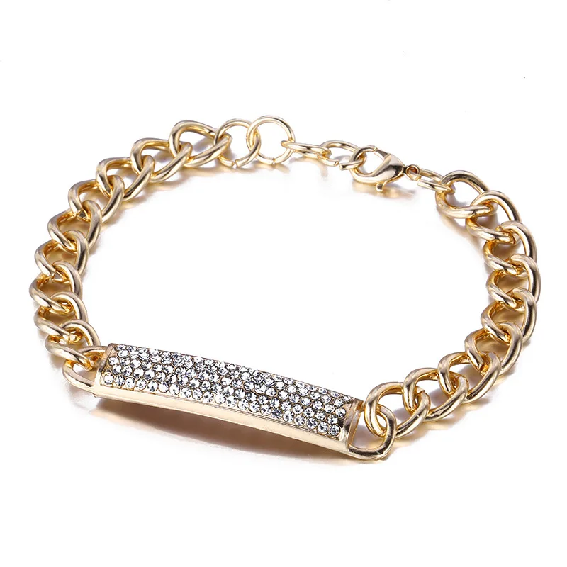 Новое поступление Роза подвеска золотого цвета цепочка браслет для женщин