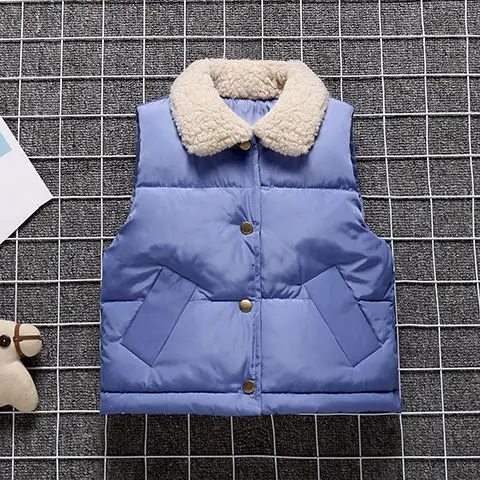 Детский пуховой жилет из хлопка бархатный утепленный для девочек детская одежда