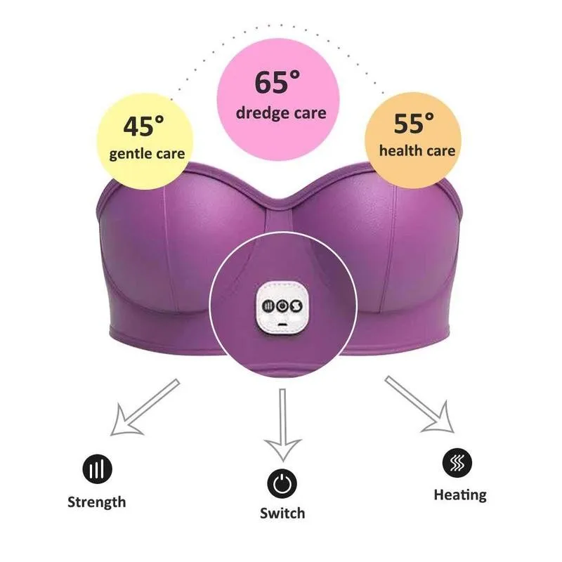 

Charging Electric Breast Massage Bra Growth Enlargement Enhancer Stimulator Chest Breast Vibration Machine Massager Heating L0P8
