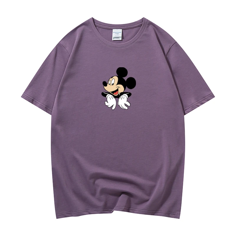 

Disney 2021 Mickey T shirt short sleeve Harajuku loose cartoon couple cotton T shirt vlentton