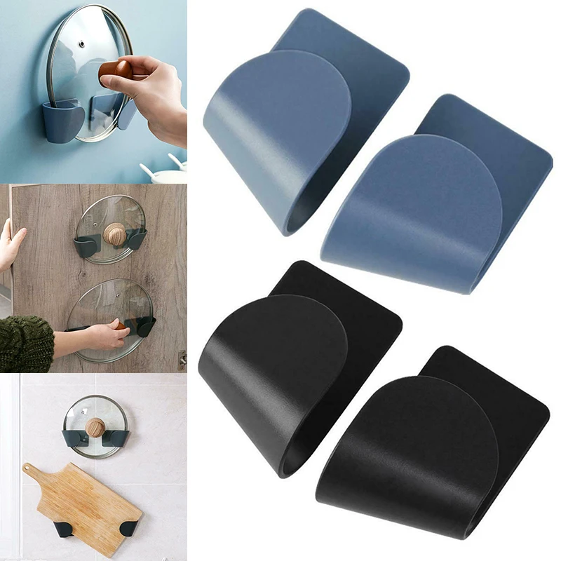 

2pcs Storage Rack Pot Lid Kitchen Cookware Organizer Holder Wall Mount Cabinet Hanging SEC88