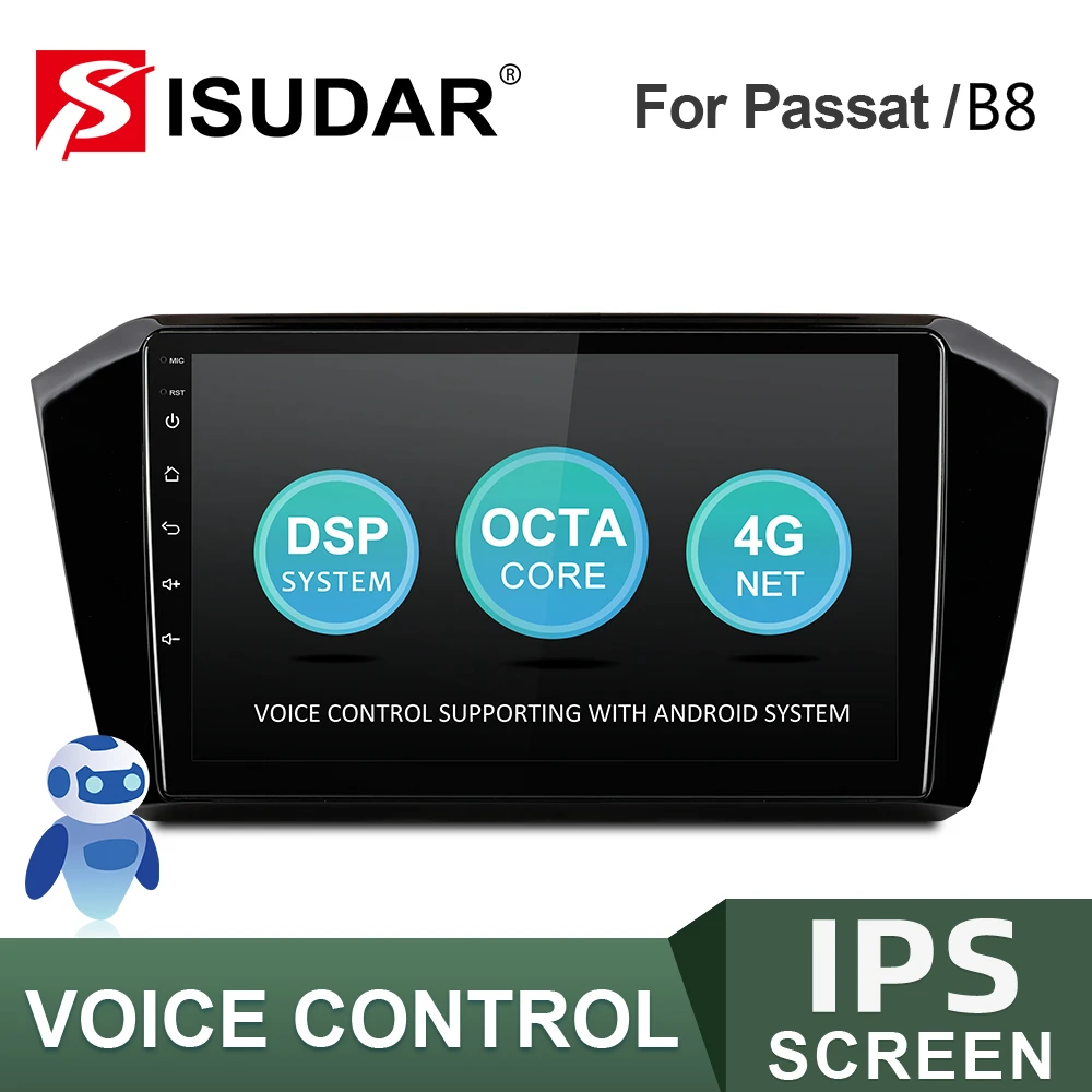 Автомагнитола ISUDAR V57S для VW/Volkswagen/Passat B8 2015- Android Авторадио мультимедиа GPS DVR камера